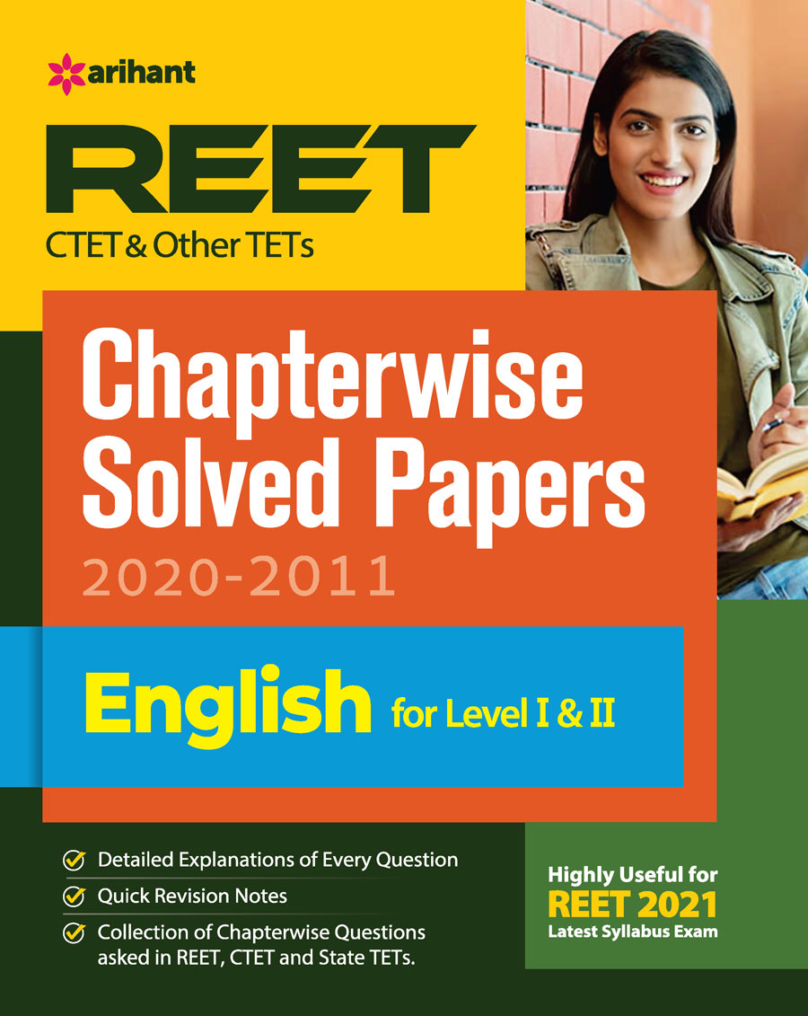 REET CTET and Other TET Chapterwise Solved Papers  English For Level 1 and 2 for 2021 Exam