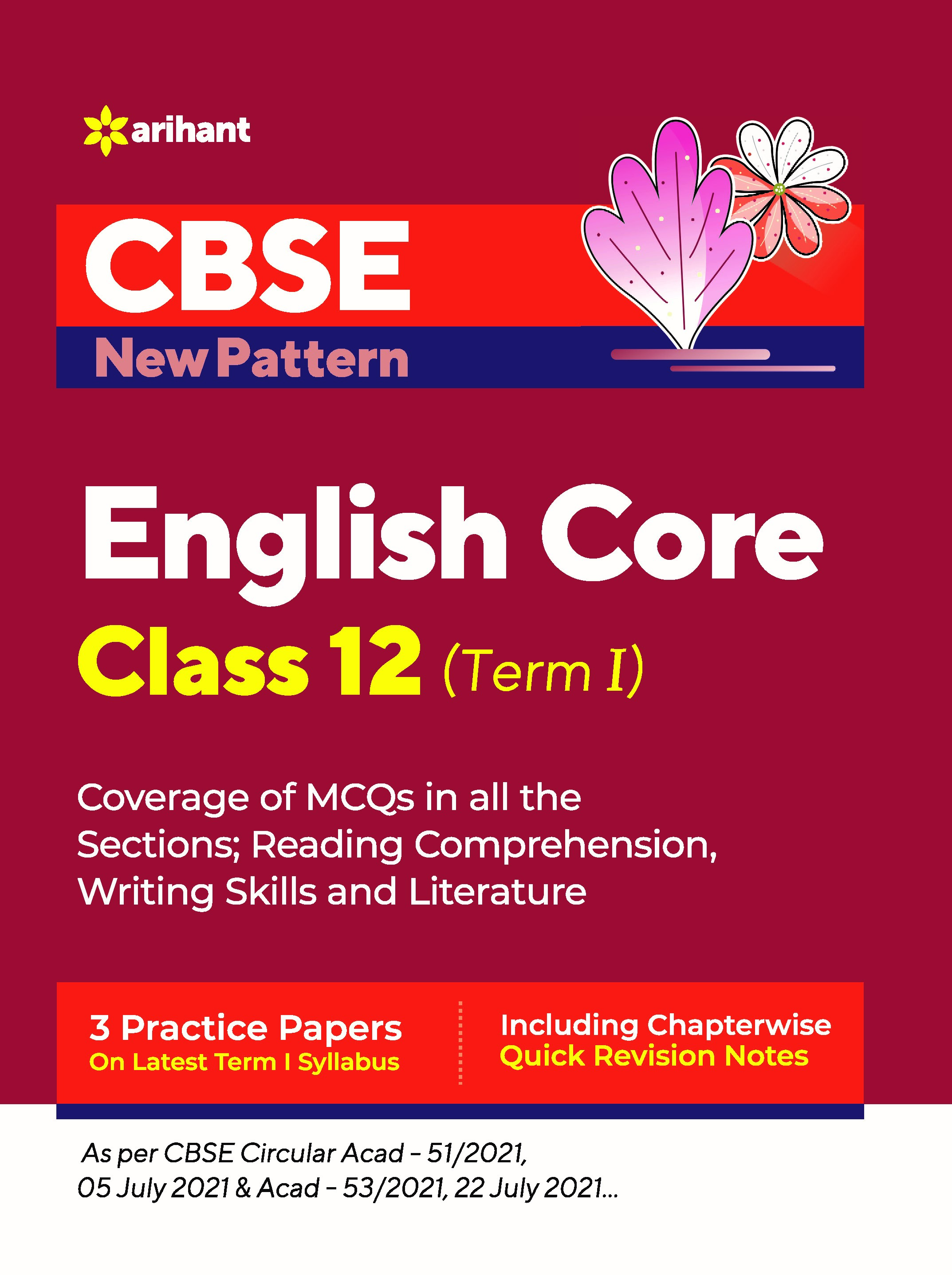 CBSE New Pattern English Core Class 12 for 2021-22 Exam (MCQs based book for Term 1)