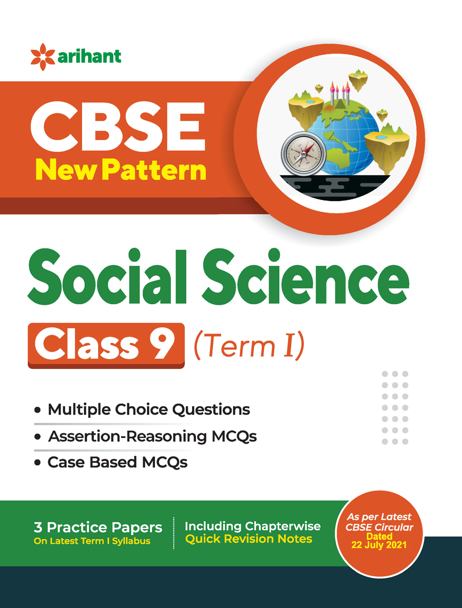 CBSE New Pattern Social Science Class 9 for 2021-22 Exam (MCQs based book for Term 1)