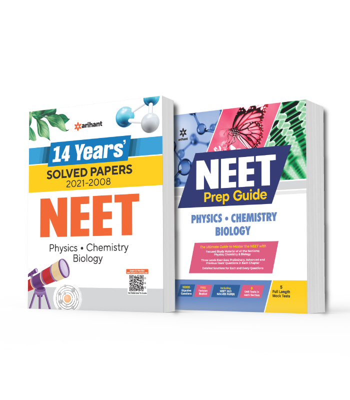 Combo for NEET Prep Guide with 14 Years Solved Papers 2022 (Set of 2 Books)