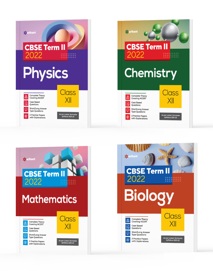 CBSE New Pattern Physics ,Chemistry, Mathematics & Biology Class 12 for 2022 Exam (MCQs based book for Term 2) (Set of 4 Books)