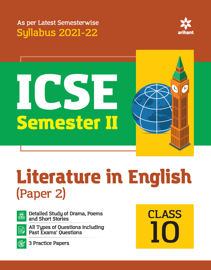 Arihant ICSE Literature in English (Paper 2) Semester 2 Class 10 for 2022 Exam
