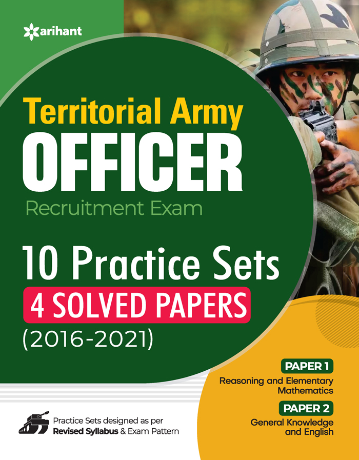 Territorial Army Officer Recruitment Exam  10 Practice Sets 4 Solved Papers (2016-2021)